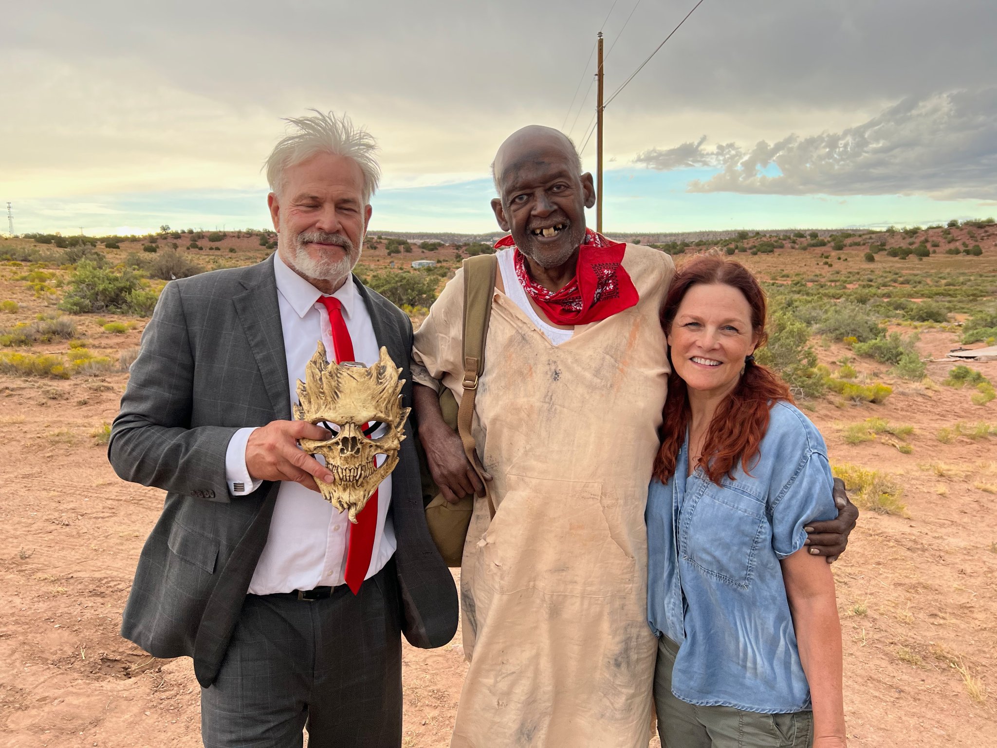 Director and crew on location — Navajo Nation desert